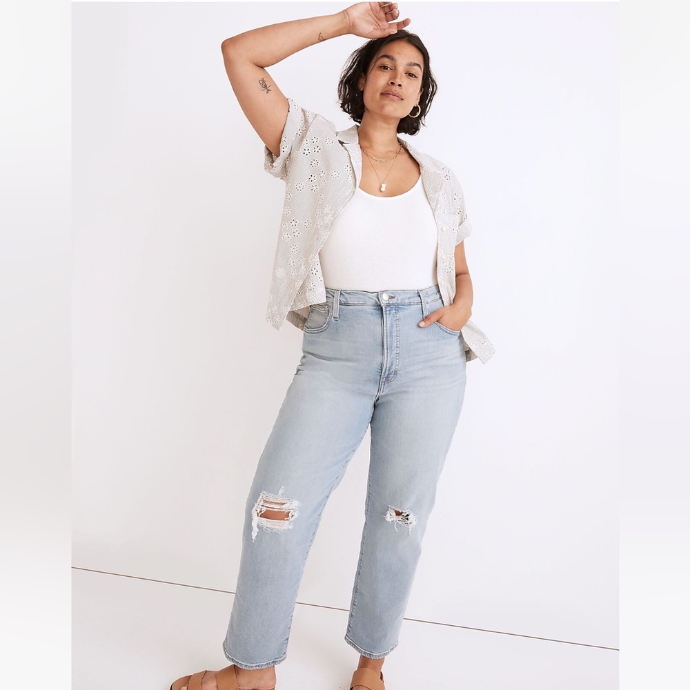 NWT Madewell Perfect Vintage Straight Jeans in Danby Wash